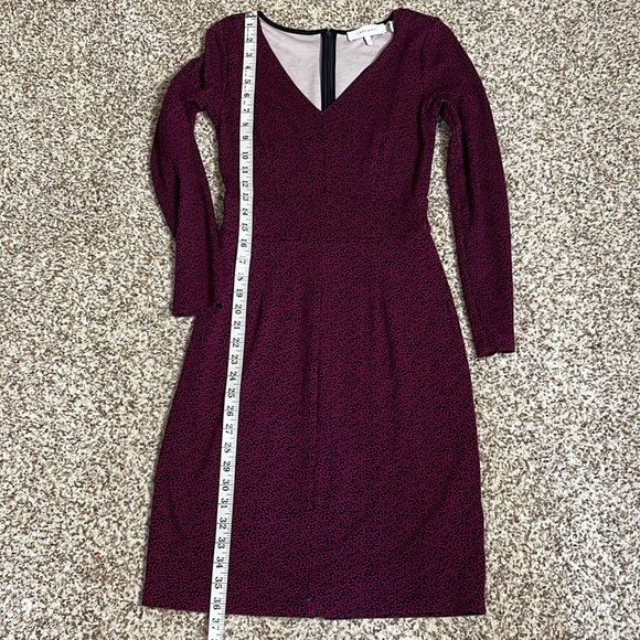 Lark & Ro Black &Pink print Long Sleeved Career Dress Size 2 - Picture 12 of 12